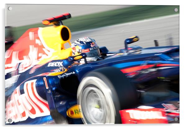 Sebastian Vettel - 2012 Acrylic by SEAN RAMSELL