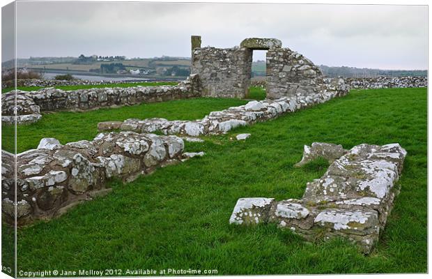 Nendrum Monastic Site Canvas Print by Jane McIlroy