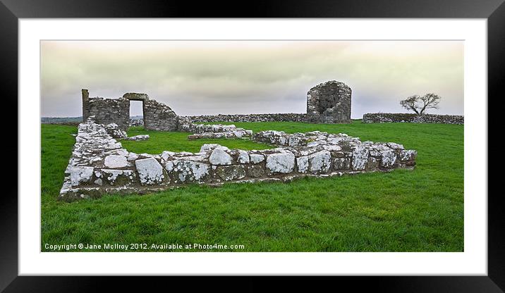 Nendrum Monastic Site Framed Mounted Print by Jane McIlroy