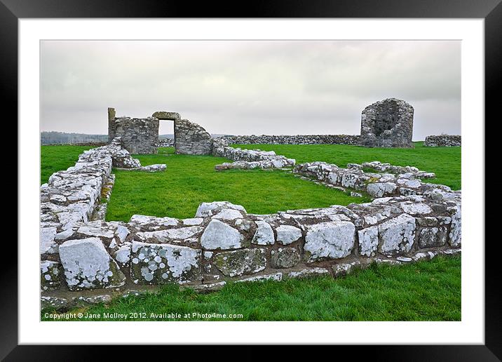Nendrum Monastic Site Framed Mounted Print by Jane McIlroy