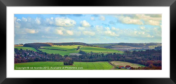 EYNSFORD VIEW Framed Mounted Print by Rob Toombs