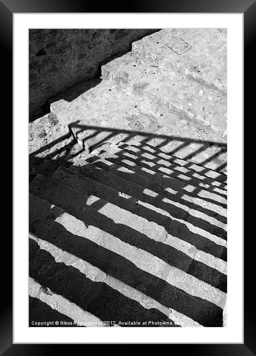 Stepping shadows Framed Mounted Print by Alfani Photography