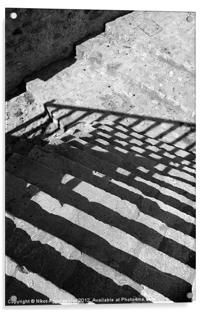 Stepping shadows Acrylic by Alfani Photography