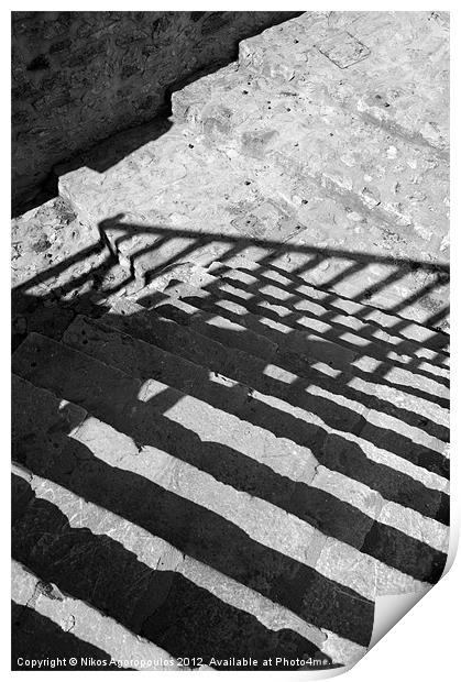 Stepping shadows Print by Alfani Photography