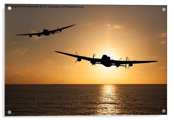 Lancaster Bombers at Sunset Acrylic by Oxon Images