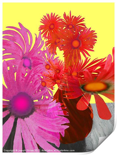 floral abstract Print by joseph finlow canvas and prints