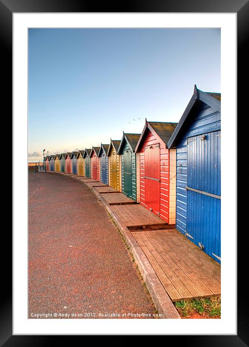 Dawlish beach huts Framed Mounted Print by Andy dean
