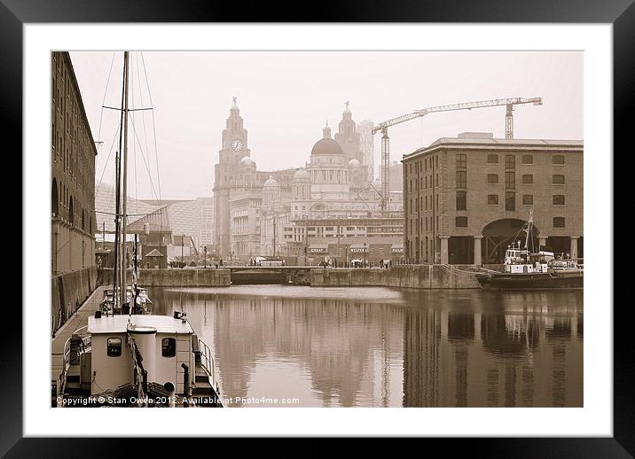 Albert Dock Liverpool England. Framed Mounted Print by Stan Owen