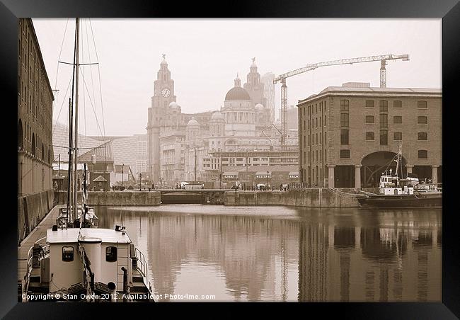 Albert Dock Liverpool England. Framed Print by Stan Owen