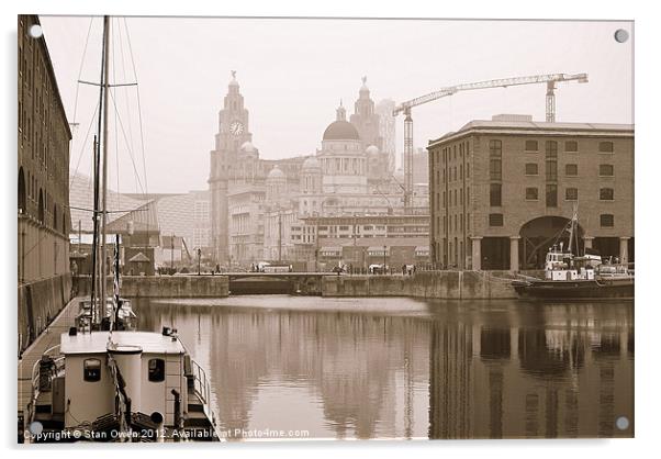 Albert Dock Liverpool England. Acrylic by Stan Owen
