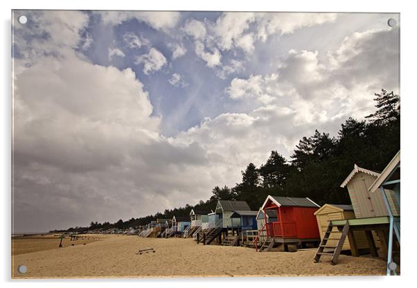 Wells Beach Huts Acrylic by Paul Macro