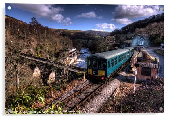 Railcar at Berwyn Acrylic by Rob Hawkins