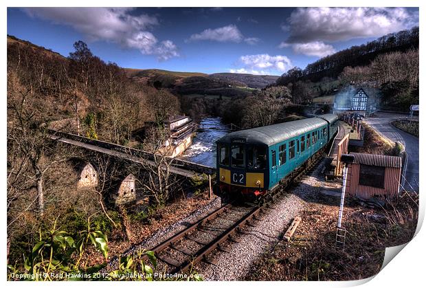 Railcar at Berwyn Print by Rob Hawkins