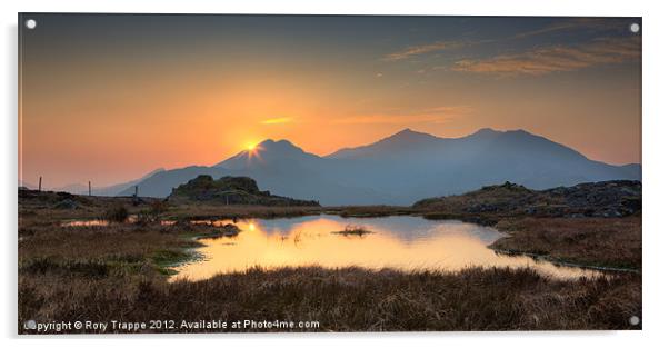 Siabod bog lake - Panoramic Acrylic by Rory Trappe