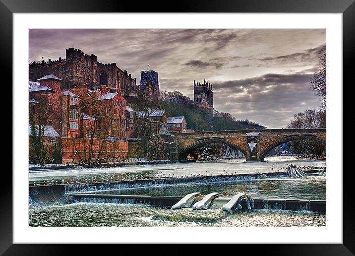 Frozen River Framed Mounted Print by kevin wise