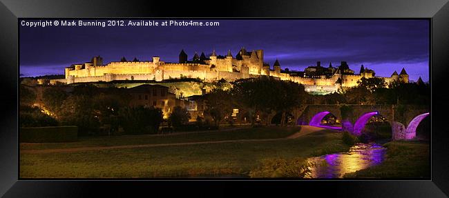 Carcassonne By Night Framed Print by Mark Bunning
