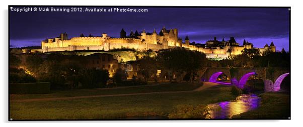 Carcassonne By Night Acrylic by Mark Bunning