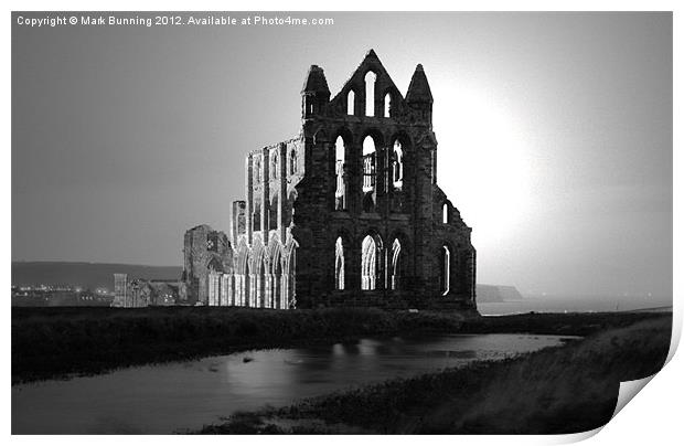 Whitby Abbey Print by Mark Bunning