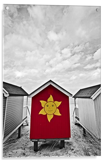 Sunshine Beach Hut at Wells Acrylic by Paul Macro