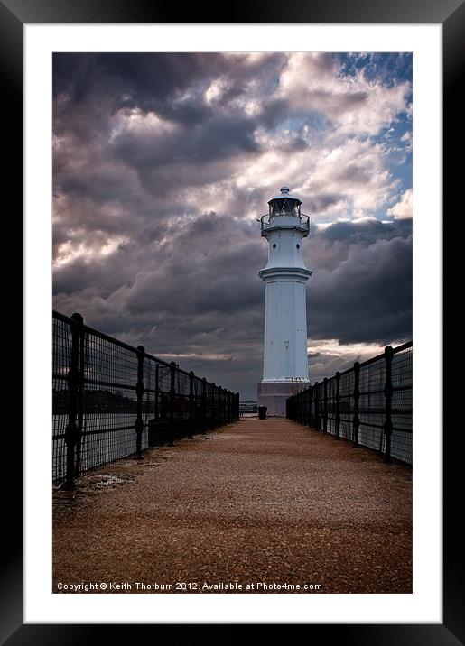 Newhaven Harbour Lighthouse Framed Mounted Print by Keith Thorburn EFIAP/b