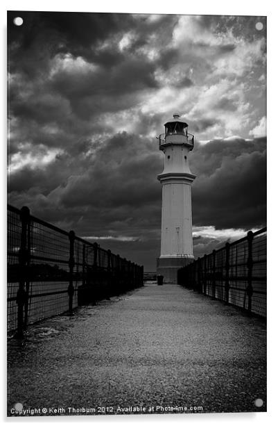 Newhaven Harbour Lighthouse Acrylic by Keith Thorburn EFIAP/b