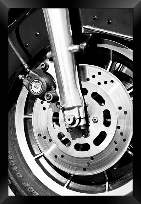 Harley Davidson Wheel Framed Print by Eddie Howland