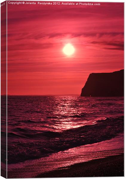 red sunset Canvas Print by Jolanta  Raczynska