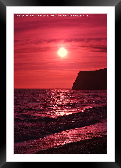 red sunset Framed Mounted Print by Jolanta  Raczynska