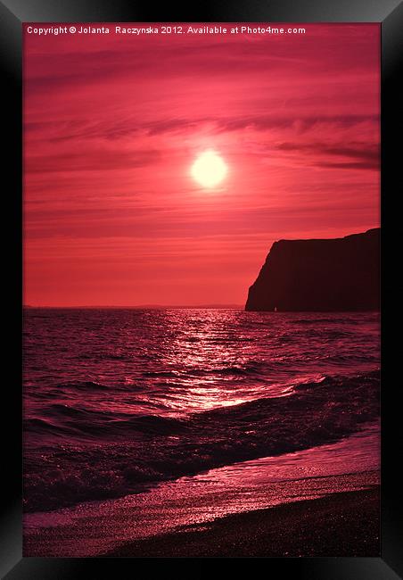 red sunset Framed Print by Jolanta  Raczynska