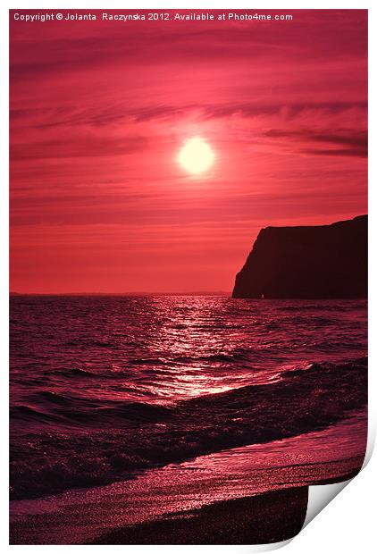 red sunset Print by Jolanta  Raczynska