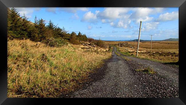 Road back to Cloghane Framed Print by barbara walsh
