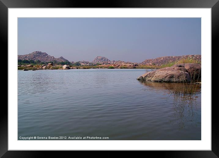 The Tungabhadra River Framed Mounted Print by Serena Bowles