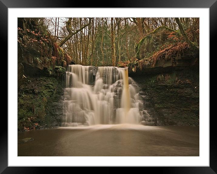 Goit Stock Falls, Harden Framed Mounted Print by Sandi-Cockayne ADPS