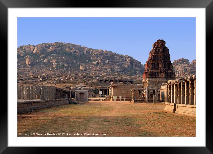 Achyutaraya Temple, Hampi, Karnataka, India Framed Mounted Print by Serena Bowles