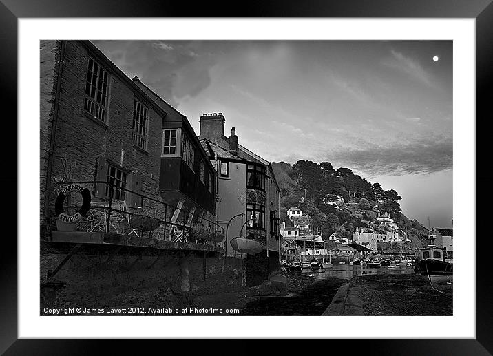 Stormy Clouds Over Polperro Framed Mounted Print by James Lavott