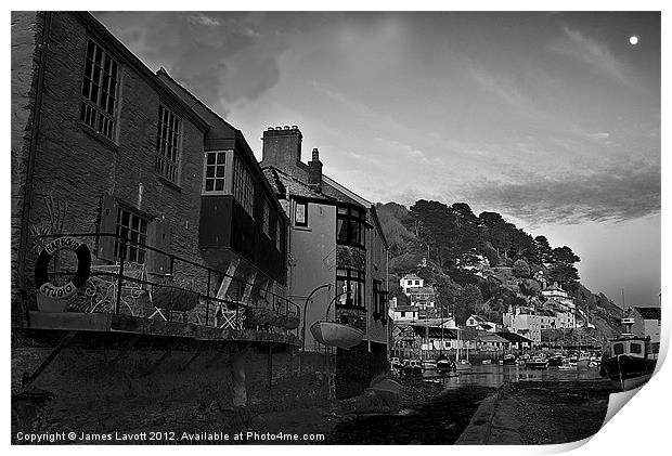 Stormy Clouds Over Polperro Print by James Lavott