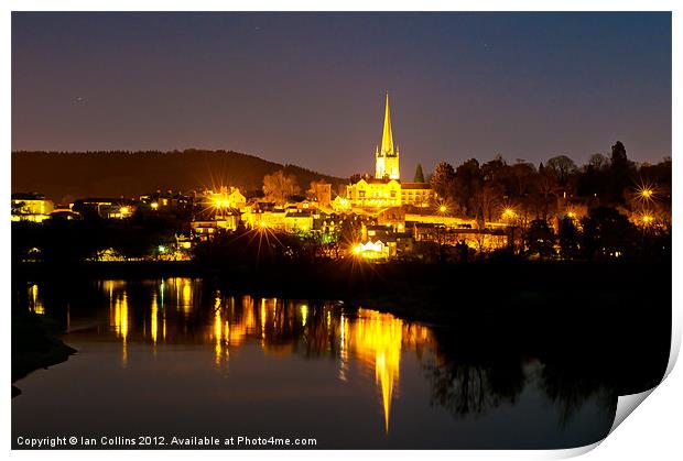 Ross-on-Wye Reflections Print by Ian Collins