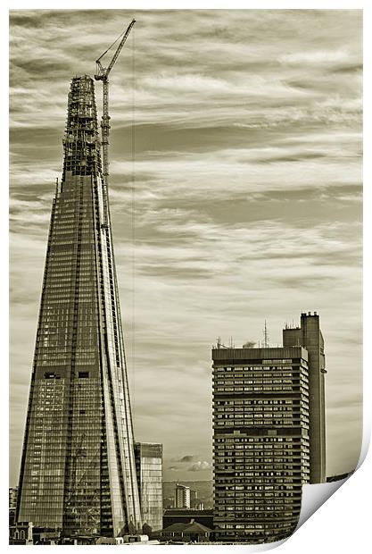 The Shard - Tallest Building in Europe Print by Vinicios de Moura