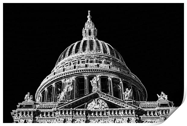 St Pauls Cathedral Print by David Pyatt