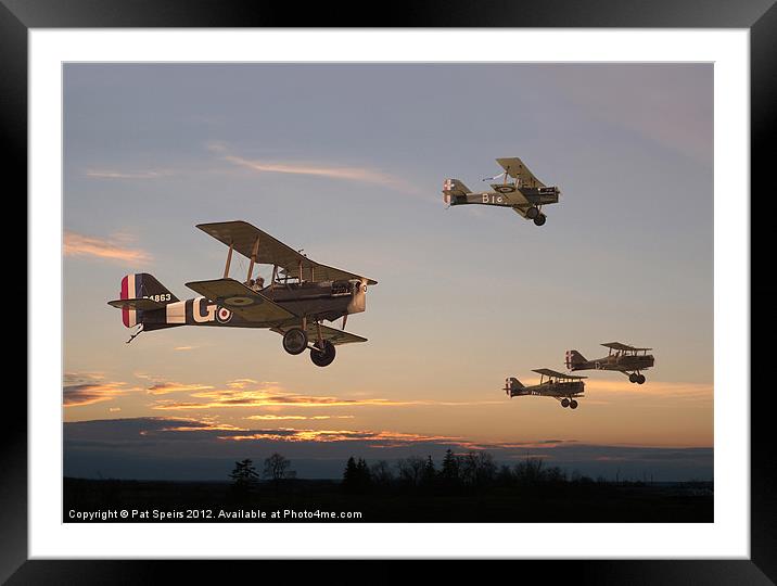 SE5 - Evening Flight Framed Mounted Print by Pat Speirs
