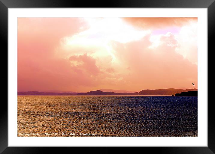 HEBRIDES BRAIGHE RIPPLE WATERS Framed Mounted Print by Jon O'Hara