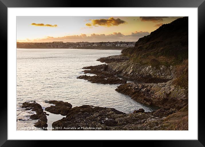 Pendennis Headland Falmouth Framed Mounted Print by Brian Roscorla