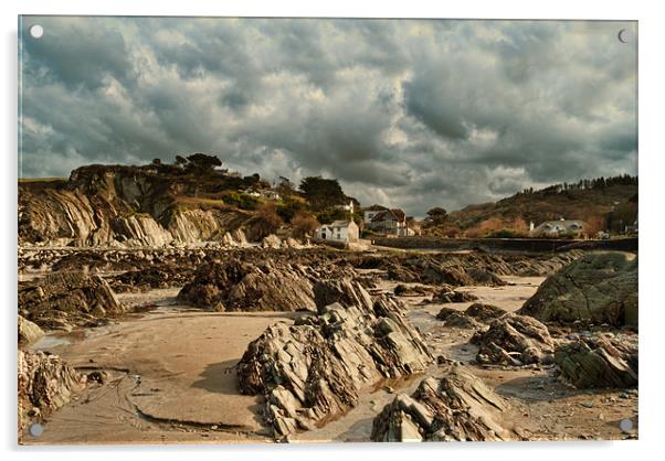 Lee Bay North Devon Acrylic by Dave Wilkinson North Devon Ph