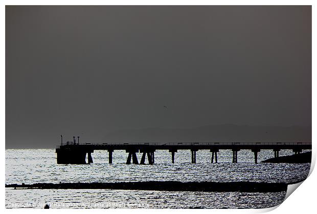 HEBRIDES JETTY CLOSE UP SILHOUETTE Print by Jon O'Hara