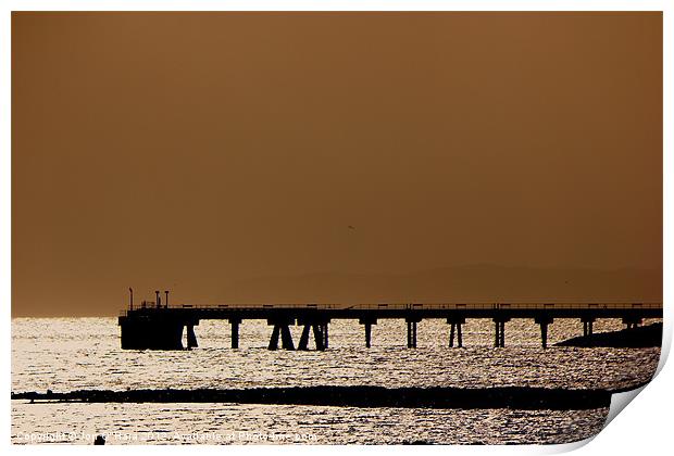 HEBRIDES JETTY CLOSE UP SILHOUETTE Print by Jon O'Hara