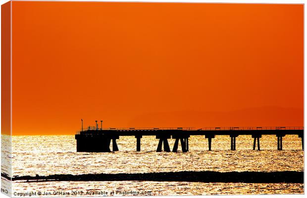 HEBRIDES JETTY CLOSE UP SILHOUETTE Canvas Print by Jon O'Hara