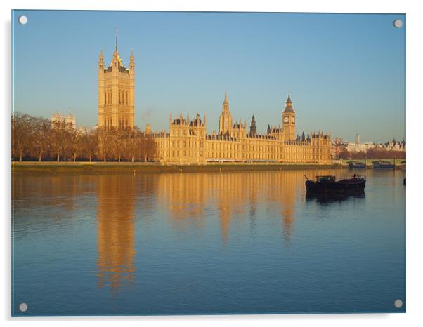 Houses Of Parliament Acrylic by Clive Eariss