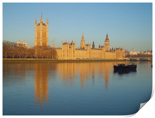 Houses Of Parliament Print by Clive Eariss