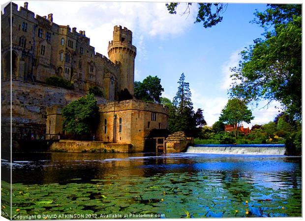 CASTLE AND WIER Canvas Print by David Atkinson