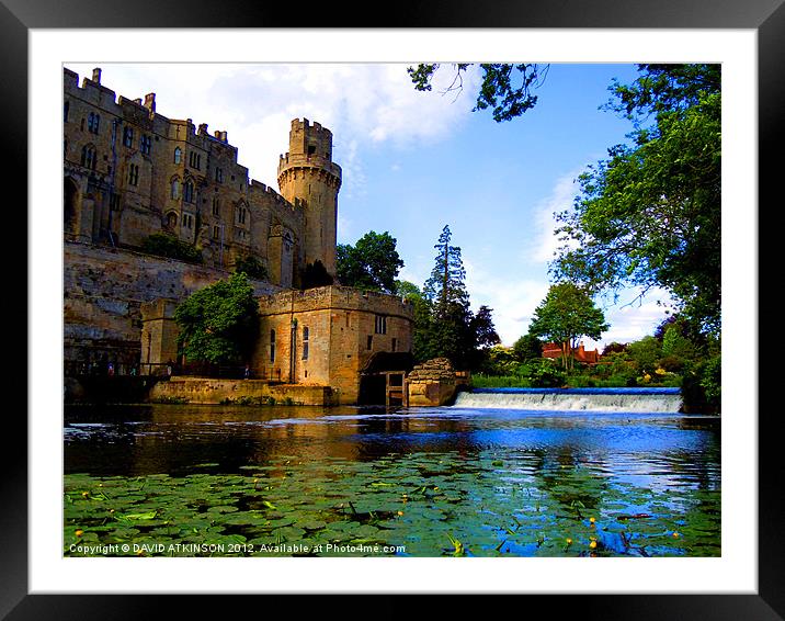 CASTLE AND WIER Framed Mounted Print by David Atkinson